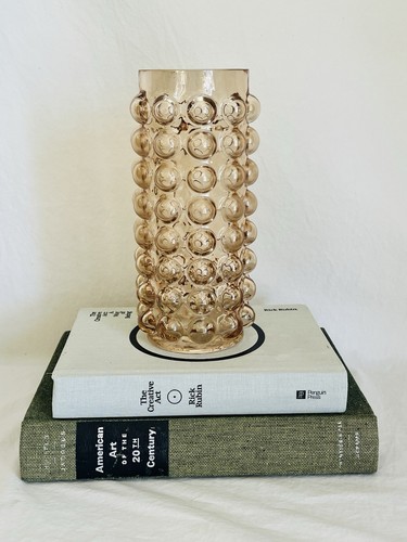 Light pink brown glass bubble - brown,