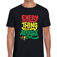 Every Little Thing Alright Bob Marley Mens Tshirt Rasta Music Jamaica Vibes Xmas