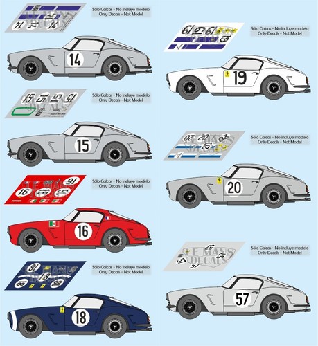 Decals ferrari 250 swb - decals,