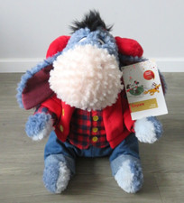 DISNEY STORE EEYORE LIMITED SPECIAL EDITION FLUFFY OUTDOOR WINTER LARGE SOFT TOY