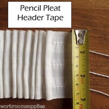 Pencil Pleat Curtain Header Tape - In Home 3Inch (8cm) - by the meter