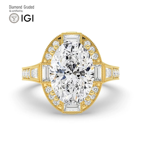 Oval diamond engagement ring - diamond,