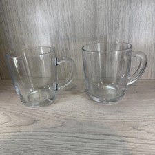 Glass Mugs X2 Tea Coffee