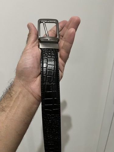 Crocodile leather belt - leather,