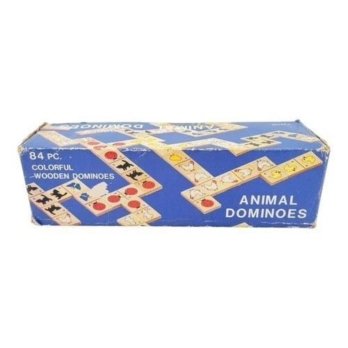 Animal dominoes painted wooden - animal,