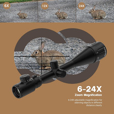 Air Rifle Scope 6-24X50 Rifle Scopes with Mil-Dot Rangefinder AOEG 5
