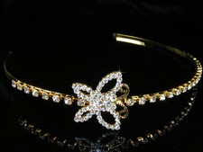 SALE Bridesmaid Prom made with Swarovski Crystal Silver / Gold Plated Tiara T152