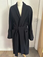 Jigsaw Black Wool Coat Pockets Belt 90% Wool Size 14