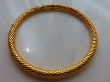 Gold Filigree Slave Bangle 5mm