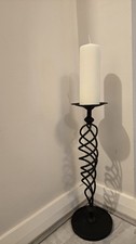 Black Iron Spiral Cage Candle Holder Candlestick Holders Pre-owned