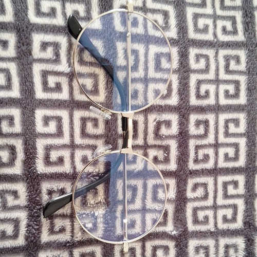 Round silver metal full rim - silver,