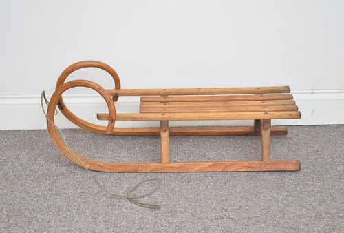 Vintage old wooden - , sleigh