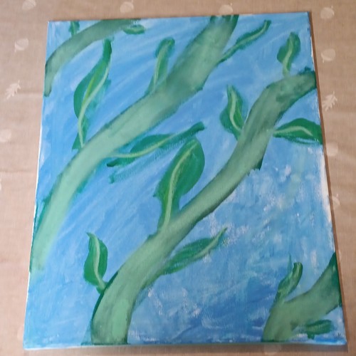 Abstract plant vines painting - plant,