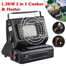 2 in 1 Butane Gas Heater Heating Stove Burner for Outdoor Camping Tent Hiking UK