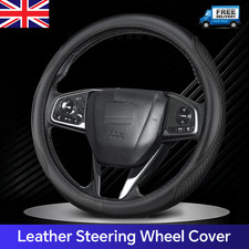 15" 38cm Black Genuine Leather