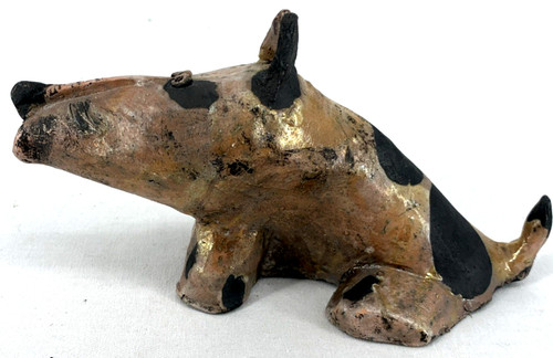 Raku dog figurine studio - figurine,