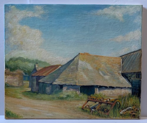 Vintage large oil painting - large,