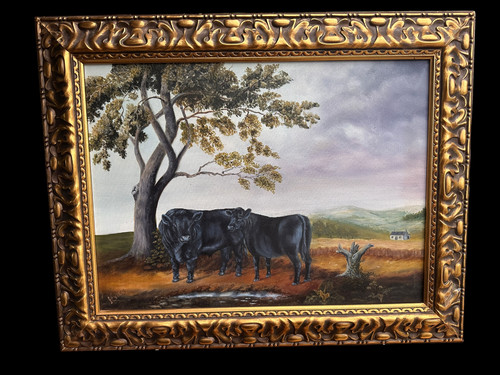 Linda evans oil - evans, painting