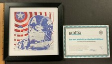 GRAFFIO CAPTAIN AMERICA FRAMED
