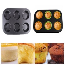 NON STICK 6MINI CUPCAKE BAKING PAN TRAY TIN CUP CAKE YORKSHIRE PUDDING MUFFIN