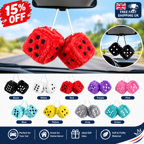 Soft fluffy furry dice - furry,