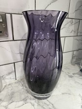Large Royal Doulton Purple Art Glass Vase 12” /30cm tall
