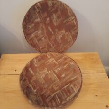 2No  Used Round Chair Seat Pad Cushion 34cm X 65cm