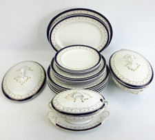 Wood & Sons Flaxman Blue Dinner Items - Sold Individually - Antique 1910s