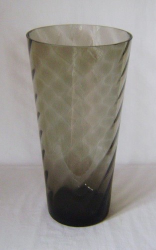 Large studio glass vase grey - large,