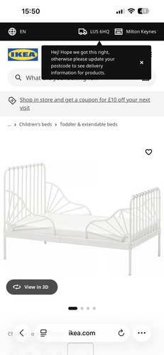 Ikea minnen extendable - ikea, kids'