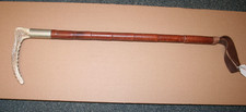 Hunting crop Gents   Stag horn Handle  leather covered shaft