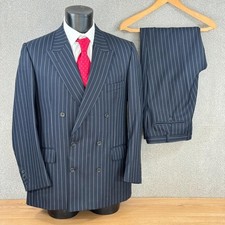 Aquascutum Suit Navy Pinstripe
