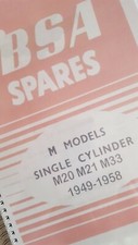 BSA M GROUP PARTS BOOK M20 M21