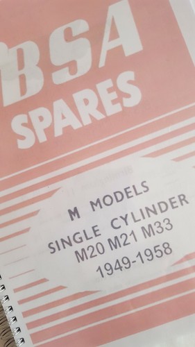 Bsa group parts book m20 - parts,