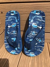 Fat Face Campervan Flip Flops, Size 13, Blue, VGC