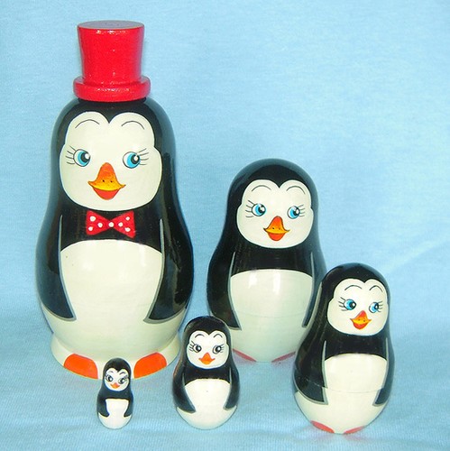Large russian nesting penguin - nesting,