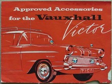 VAUXHALL VICTOR APPROVED ACCESSORIES Sales Brochure Jun 1957 #SP 630/6/57