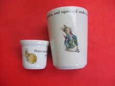 Beatrix Potter Peter Rabbit Wedgwood Egg cup and cup.