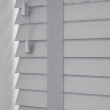 GREY FAUX WOOD TAPED VENETIAN