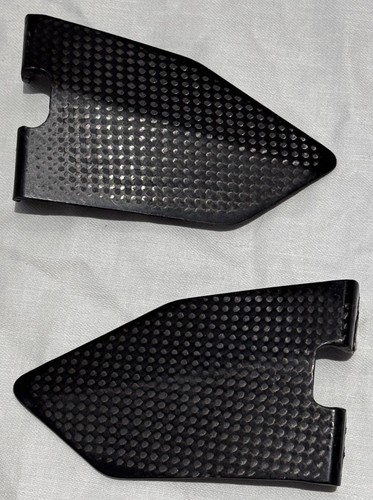 Black carbon fiber heel guards - carbon,
