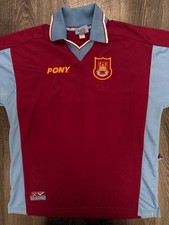 Original PONY West Ham United 1997/1998 Home Shirt Mens Large