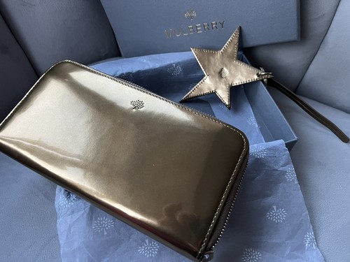 Mulberry gold leather purse - gold, &