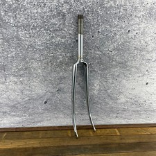 Vintage Rossin Fork 700c Columbus Campagnolo Chrome 1 in Threaded 7.75 Inch Road