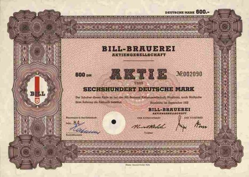 Bill brauerei 1952 - bill,