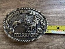 Hesston 1980 National Finals Rodeo Vintage Belt Buckle