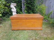 Victorian Pine Blanket Box - Chest - Trunk - Coffee Table - TV Stand - Ottoman 