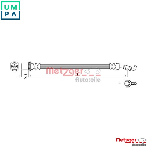 Brake hose 4110286 - hose, for