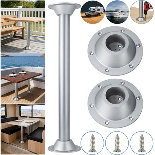Silver island table leg set - silver,