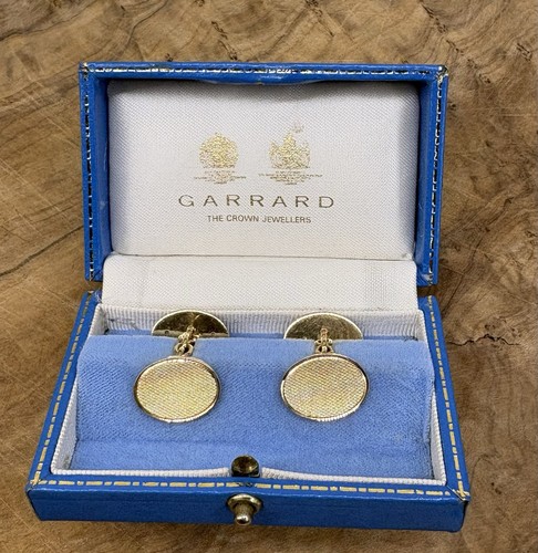 Garrards 9ct gold - , cufflinks
