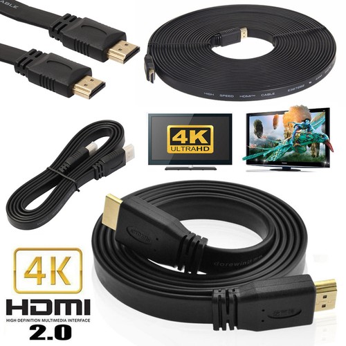 Hdmi cable lead flat hd - hdmi, v2.0